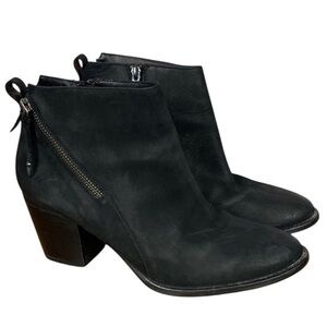 Blondo Nivada Black Waterproof Leather Classic Ankle Boots Sz 12